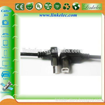 usb cable awm 2725 data and charger cable up angle USB AM to Right angle USB BM